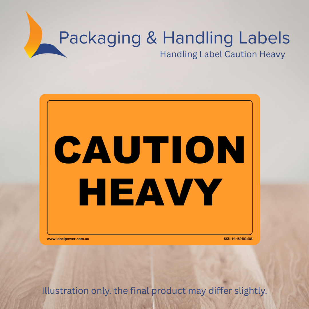 150mm x 100mm Caution Heavy Labels – 500 Per Roll (Multiple Colours)