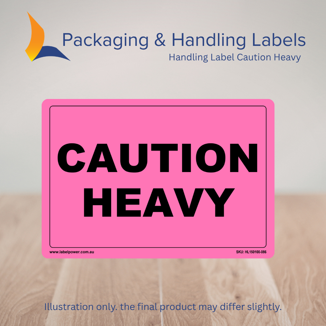 150mm x 100mm Caution Heavy Labels – 500 Per Roll (Multiple Colours)