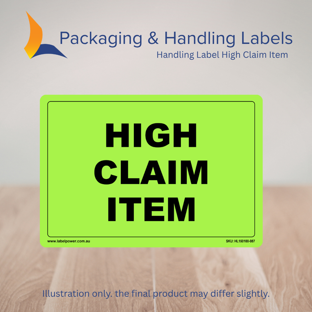 150mm x 100mm High Claim Item Labels – 500 Per Roll (Multiple Colours)