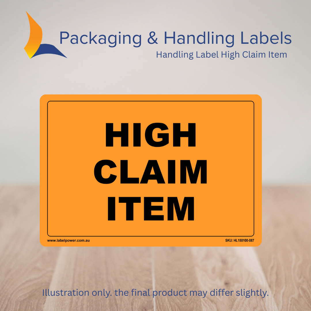 150mm x 100mm High Claim Item Labels – 500 Per Roll (Multiple Colours)
