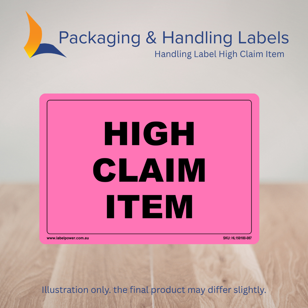 150mm x 100mm High Claim Item Labels – 500 Per Roll (Multiple Colours)