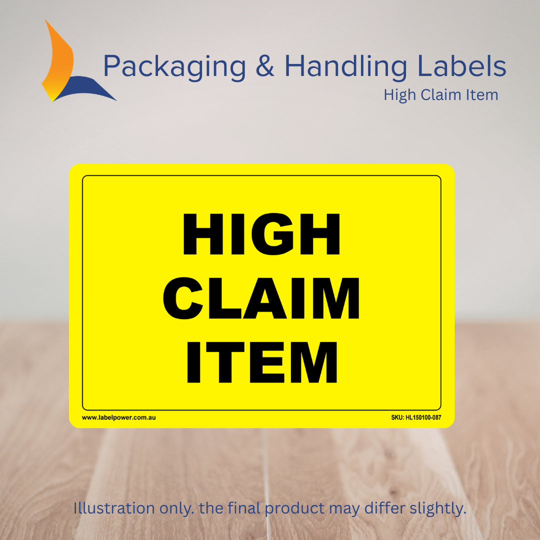 150mm x 100mm High Claim Item Labels – 500 Per Roll (Multiple Colours)