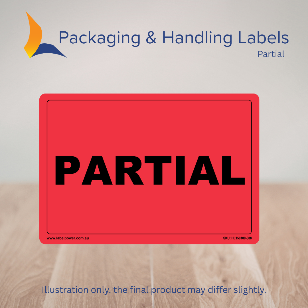 150mm x 100mm Partial Labels – 500 Per Roll (Multiple Colours)