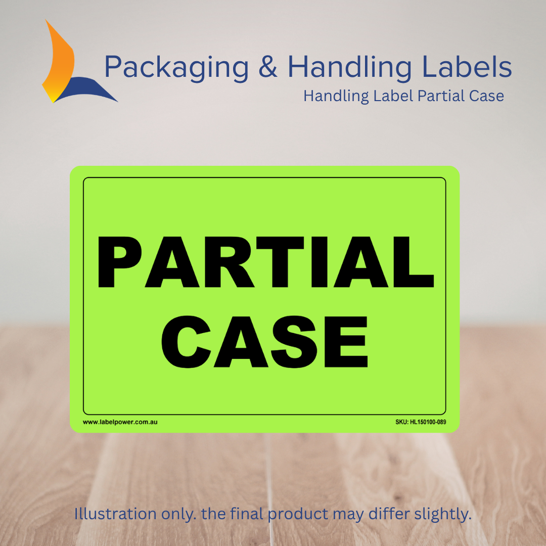 150mm x 100mm Partial Case Labels – 500 Per Roll (Multiple Colours)
