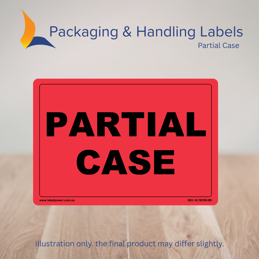 150mm x 100mm Partial Case Labels – 500 Per Roll (Multiple Colours)