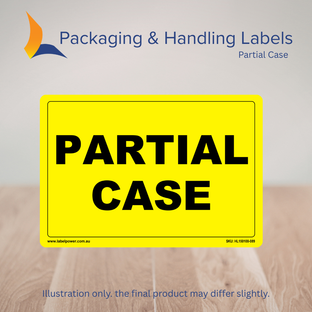 150mm x 100mm Partial Case Labels – 500 Per Roll (Multiple Colours)