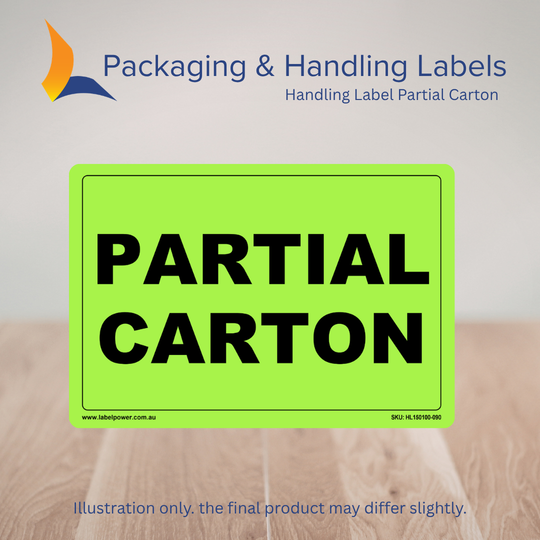 150mm x 100mm Partial Carton Labels – 500 Per Roll (Multiple Colours)