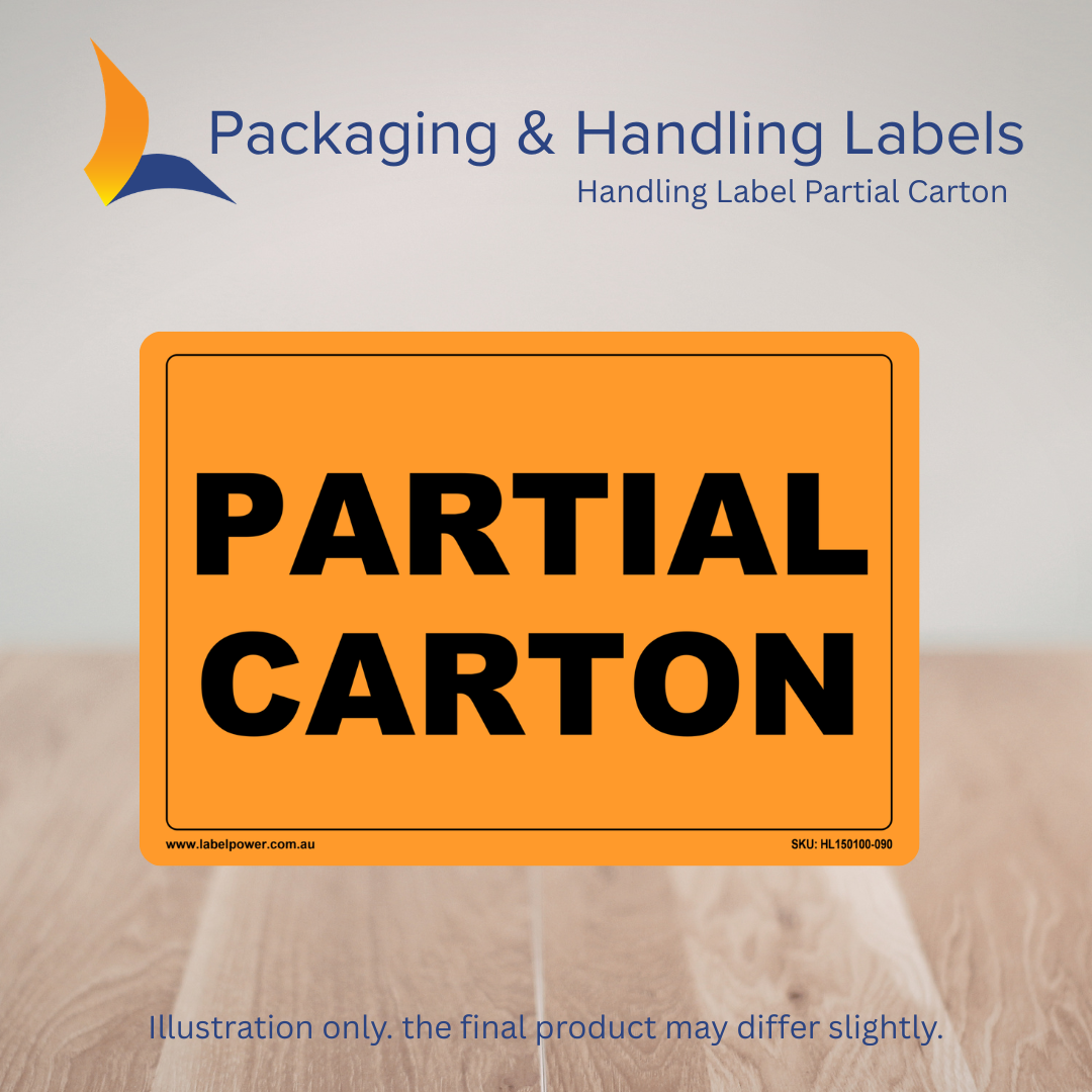 150mm x 100mm Partial Carton Labels – 500 Per Roll (Multiple Colours)
