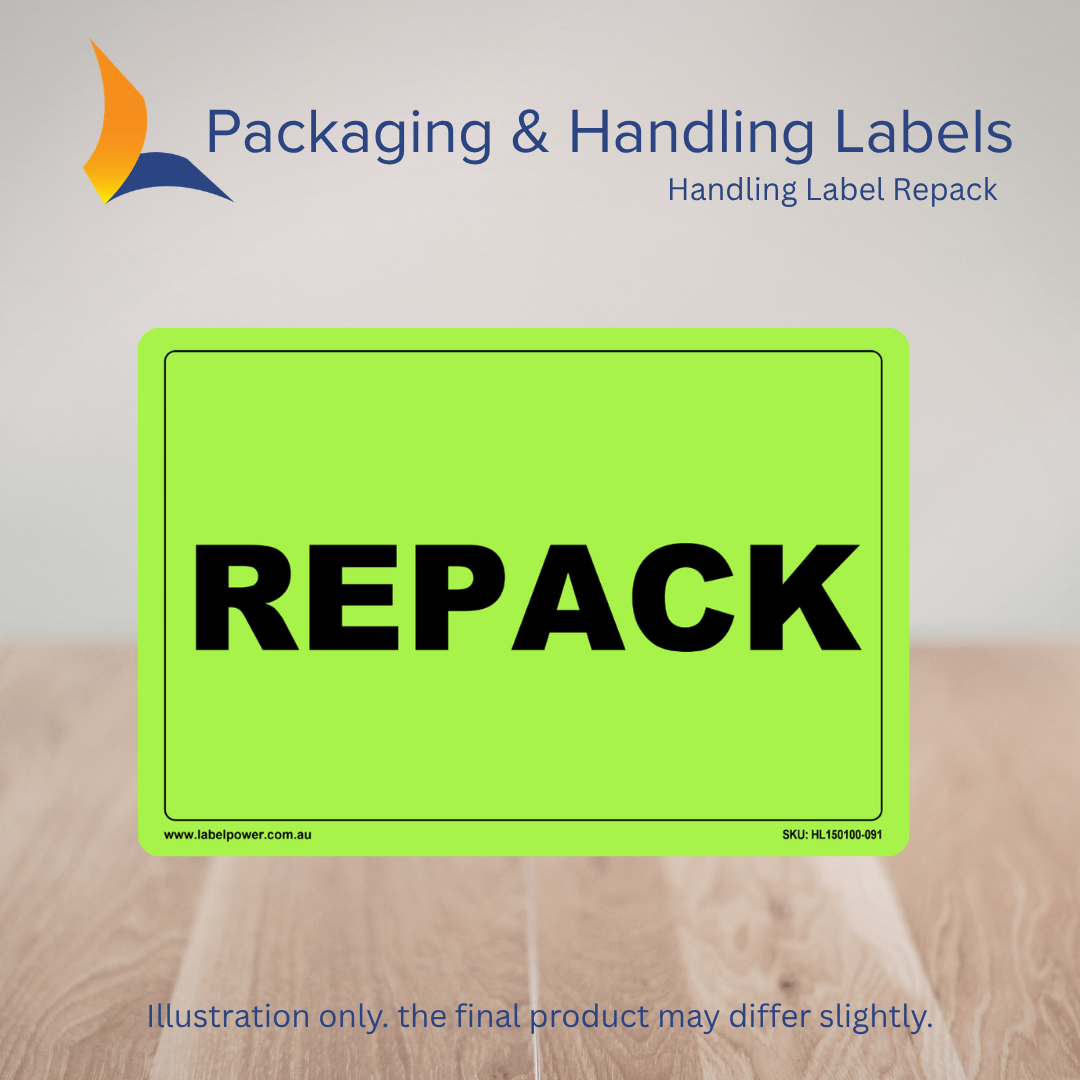 150mm x 100mm Repack Labels – 500 Per Roll (Multiple Colours)