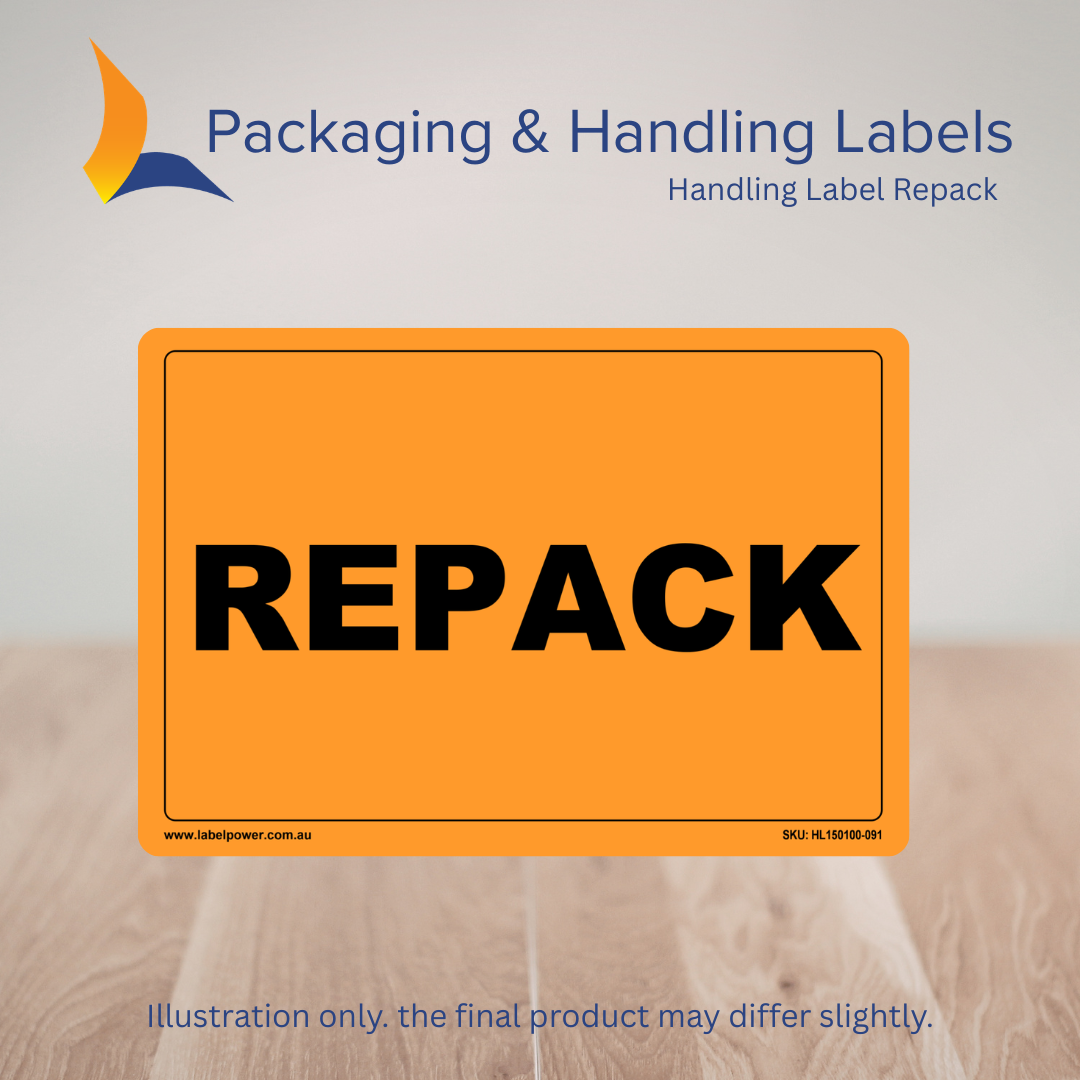 150mm x 100mm Repack Labels – 500 Per Roll (Multiple Colours)