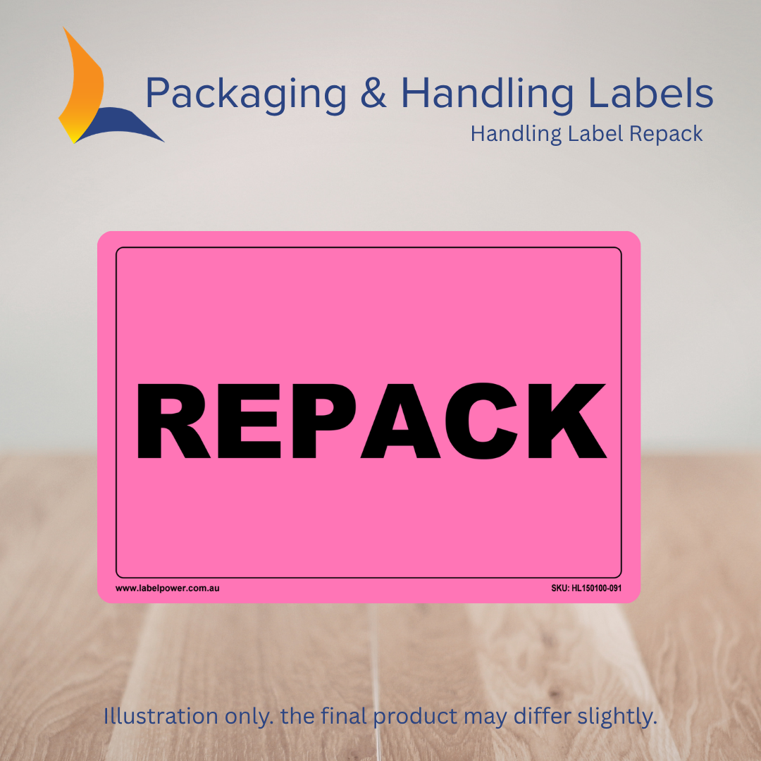 150mm x 100mm Repack Labels – 500 Per Roll (Multiple Colours)