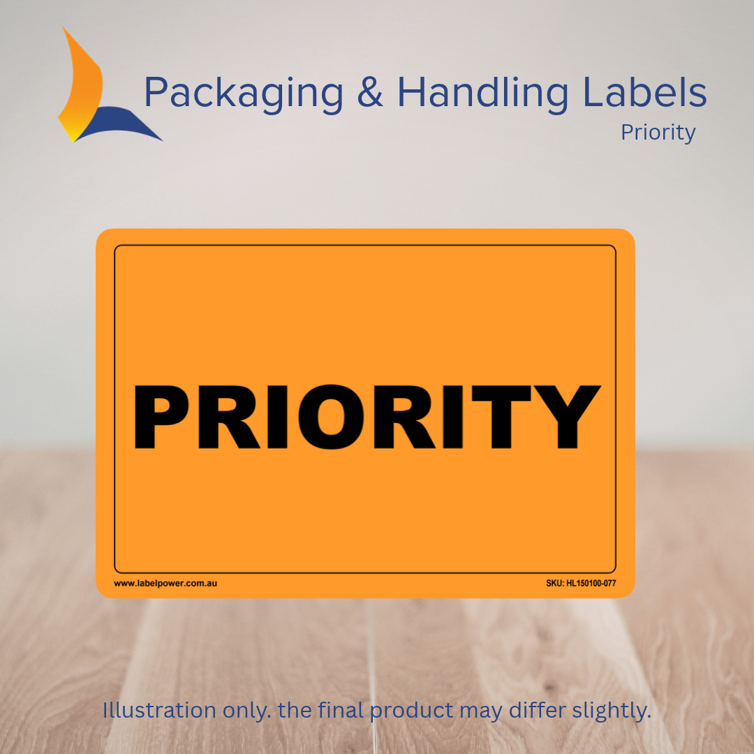 150mm x 100mm Priority Labels – 500 Per Roll (Multiple Colours)