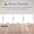 80mm x 85mm Direct Thermal Labels