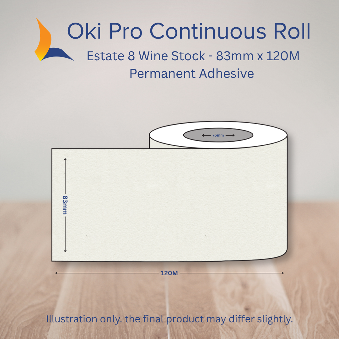 83mm OKI Pro Continuous Label Roll