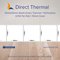 100mm x 100mm Direct Thermal Labels