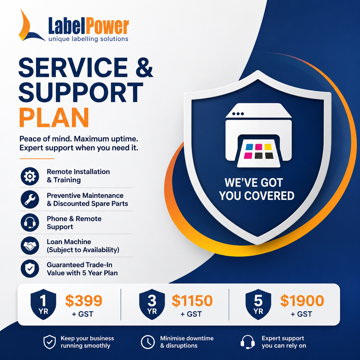 Label Power Service & Support Plan – Colour Label Printers