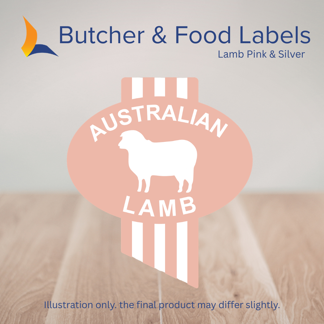 Lamb Pink and Silver Labels