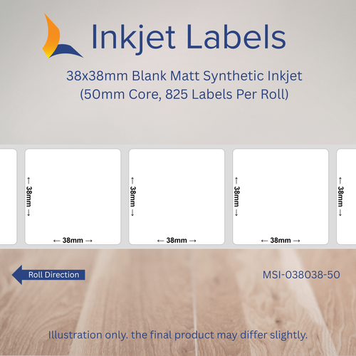 38x38mm Blank Inkjet Labels