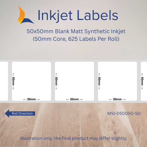 50x50mm Blank Inkjet Labels