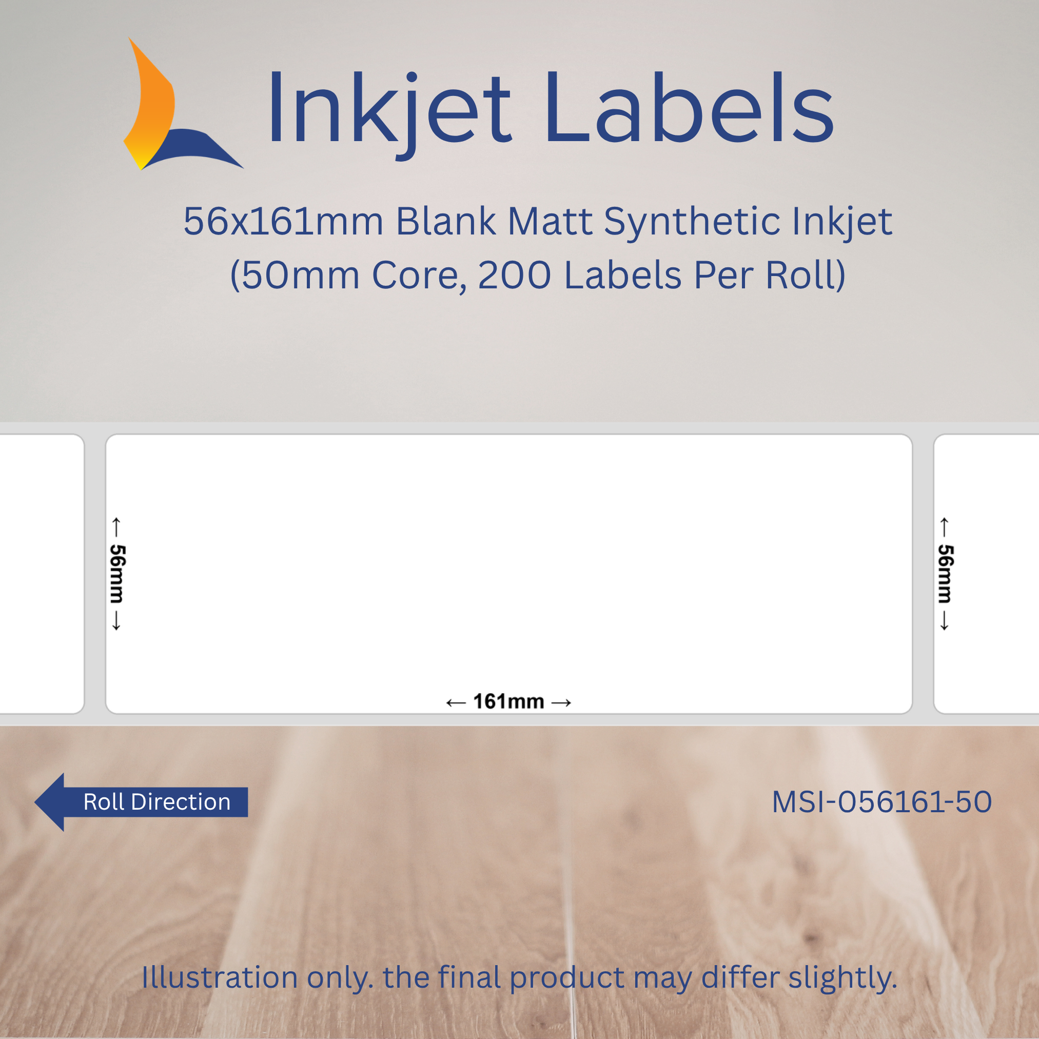 56x161mm Blank Inkjet Labels