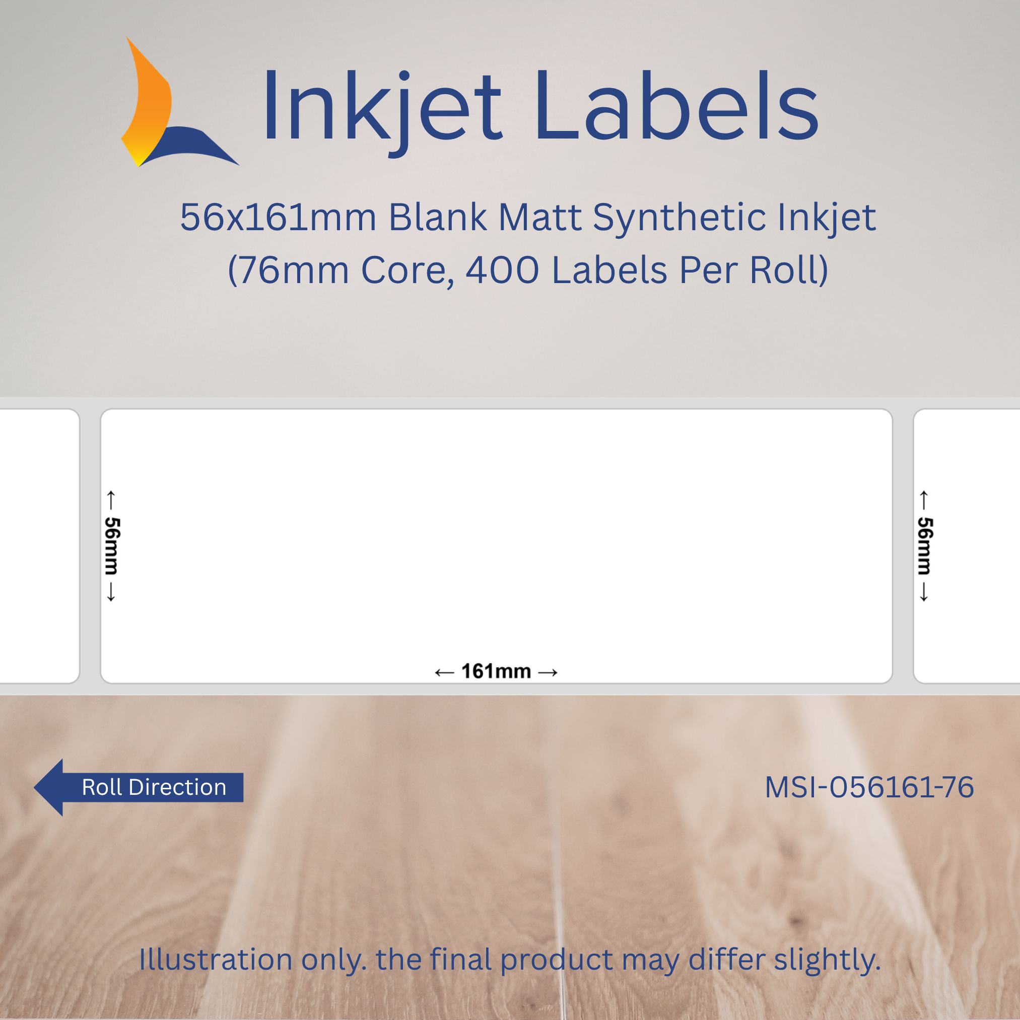 56x161mm Blank Inkjet Labels