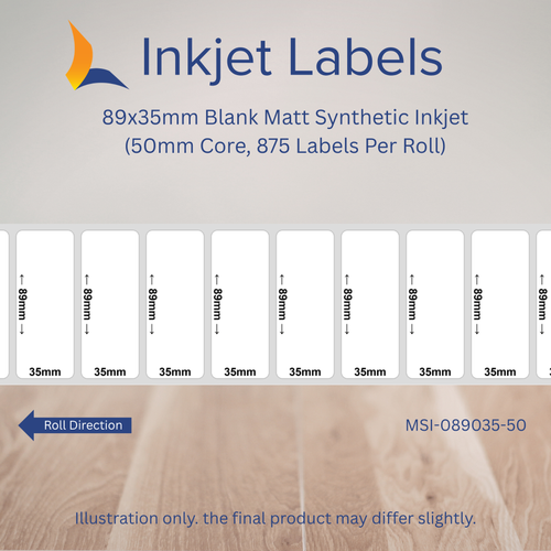 89x35mm Blank Inkjet Labels