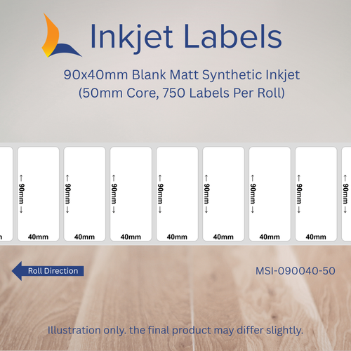 90x40mm Blank Inkjet Labels