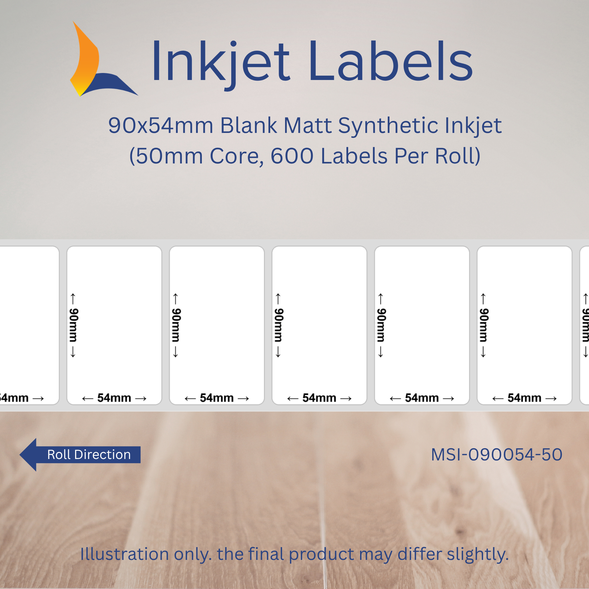 90x54mm Blank Inkjet Labels