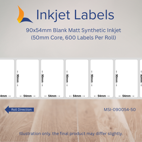 90x54mm Blank Inkjet Labels