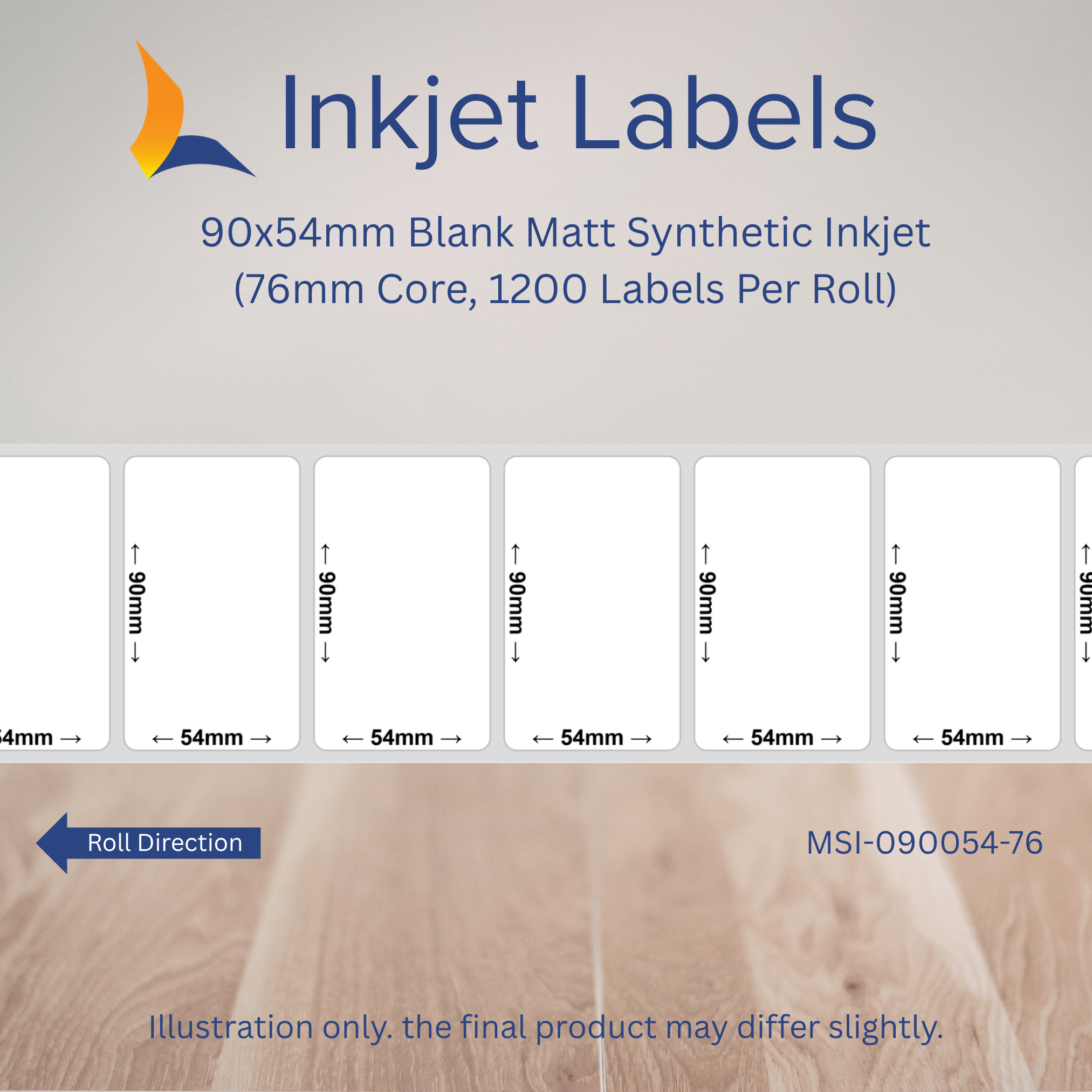 90x54mm Blank Inkjet Labels