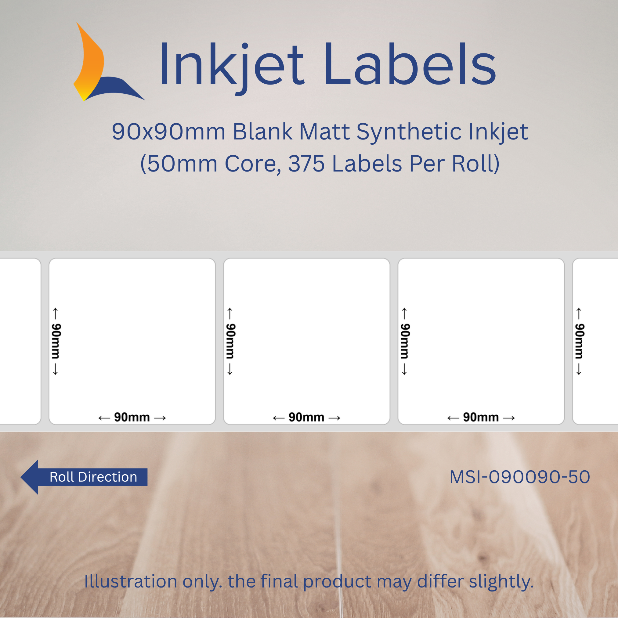 90x90mm Blank Inkjet Labels