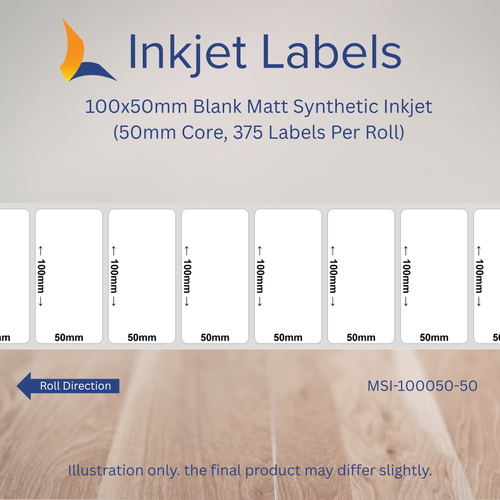 100x50mm Blank Inkjet Labels