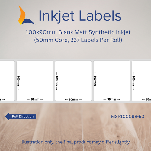100x90mm Blank Inkjet Labels