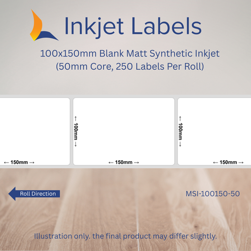 100x150mm Blank Inkjet Labels