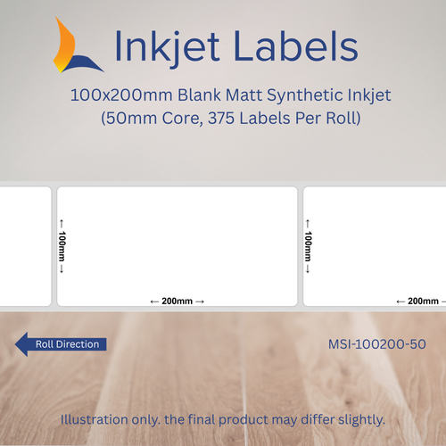 100x200mm Blank Inkjet Labels