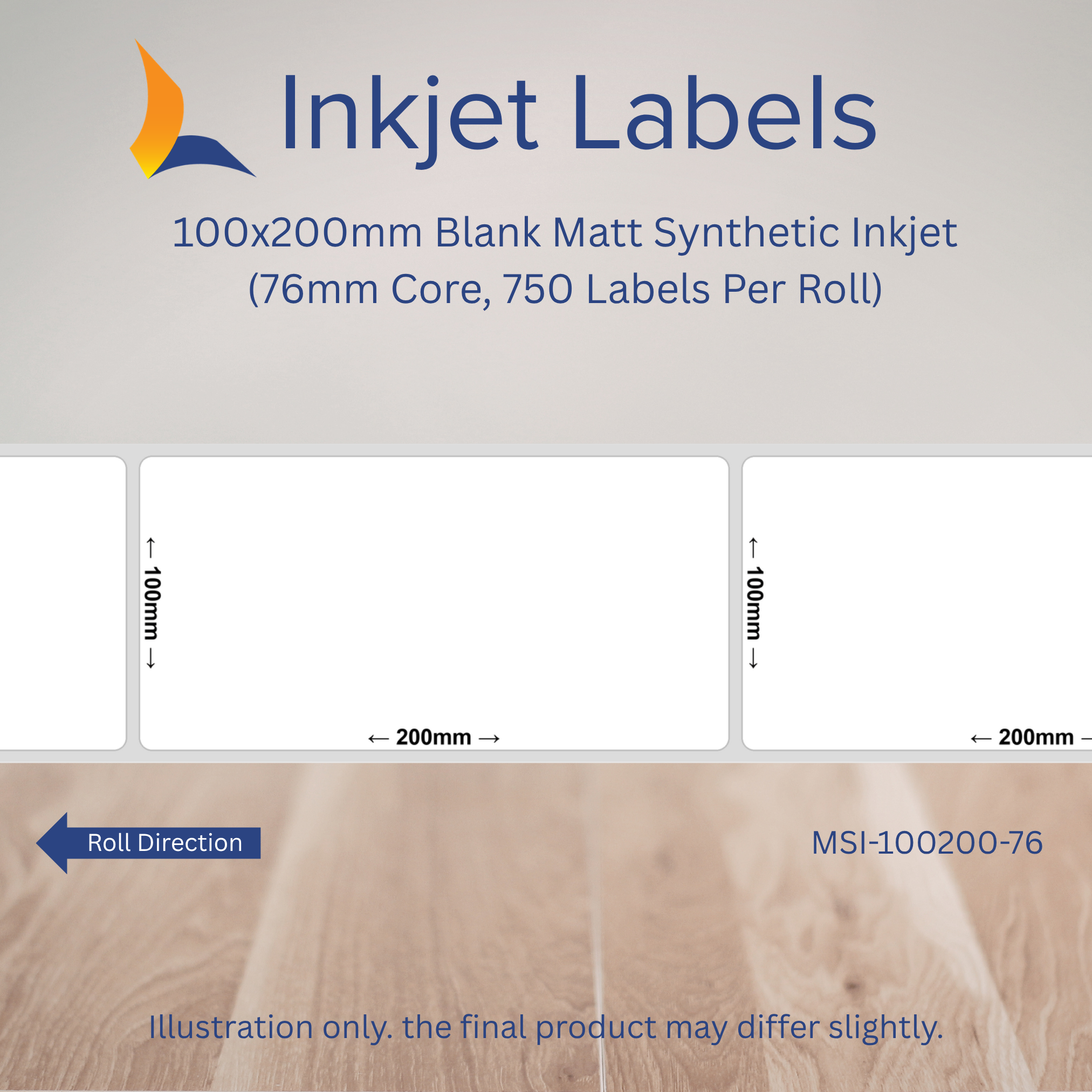 100x200mm Blank Inkjet Labels