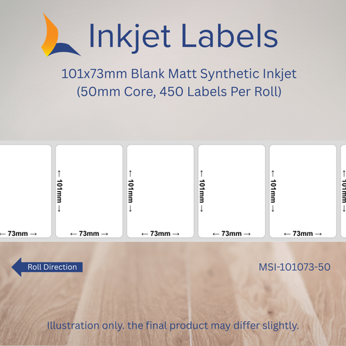 101x73mm Blank Inkjet Labels