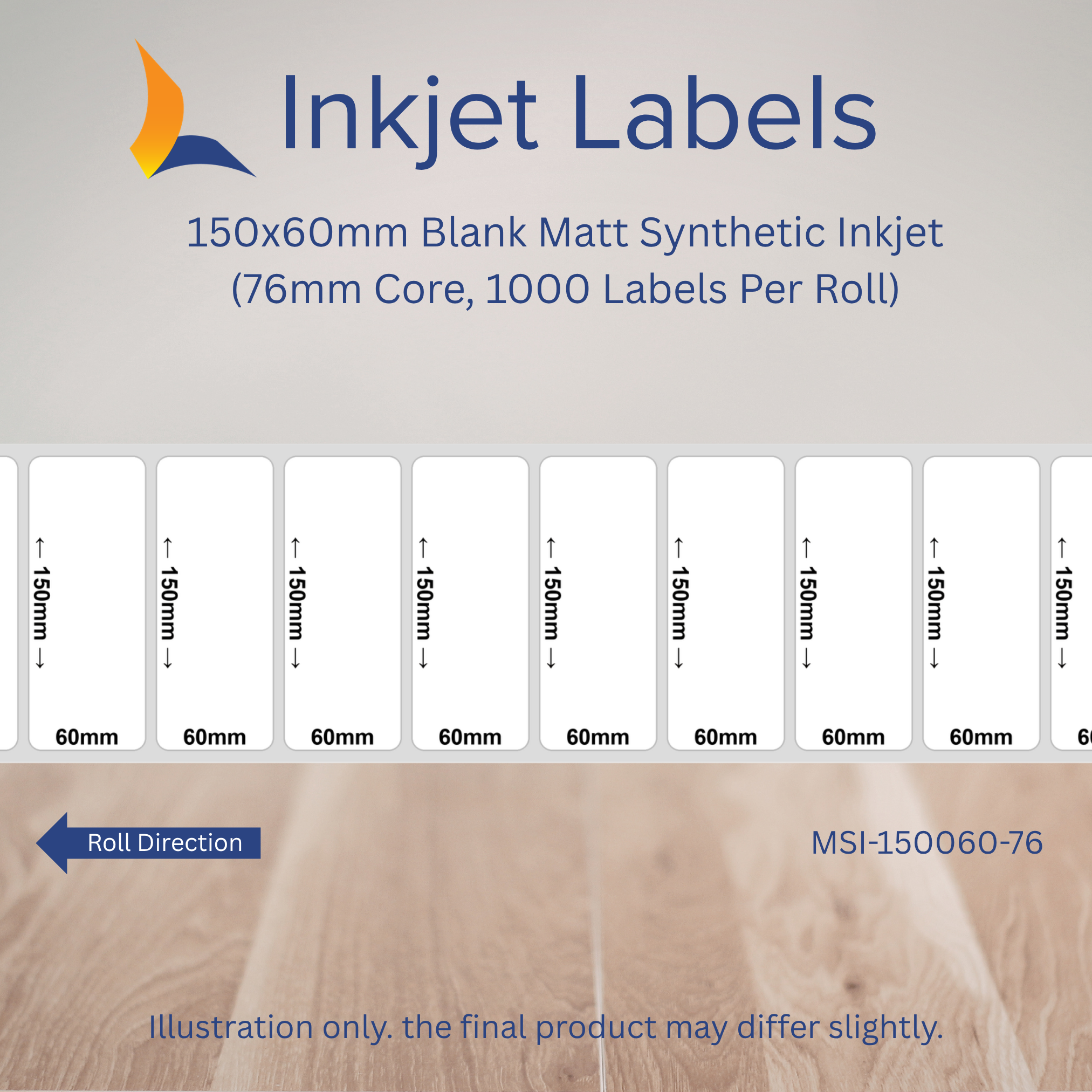 150x60mm Blank Inkjet Labels