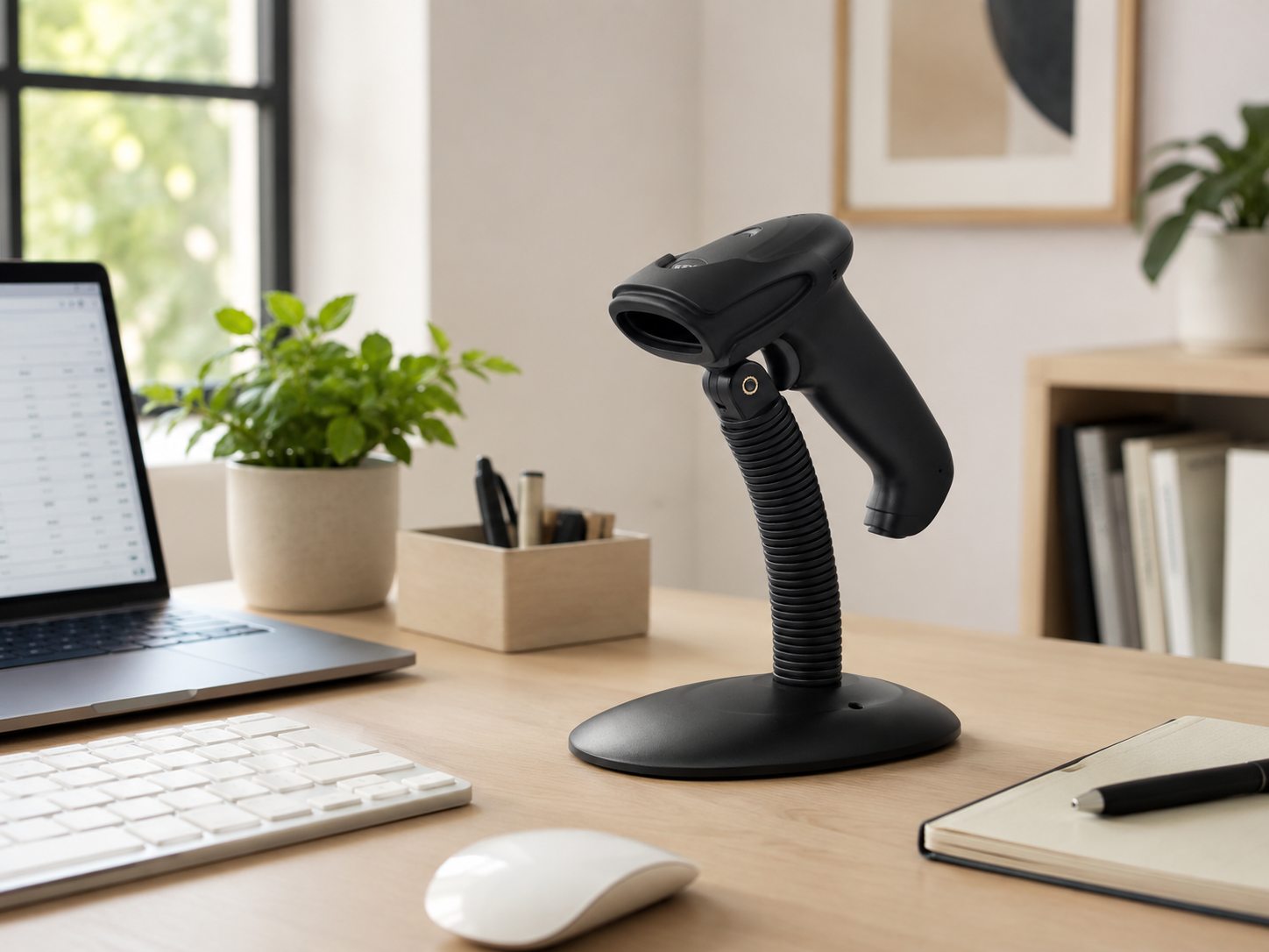 Nexa ZED 1600 1D USB Laser Barcode Scanner with Stand