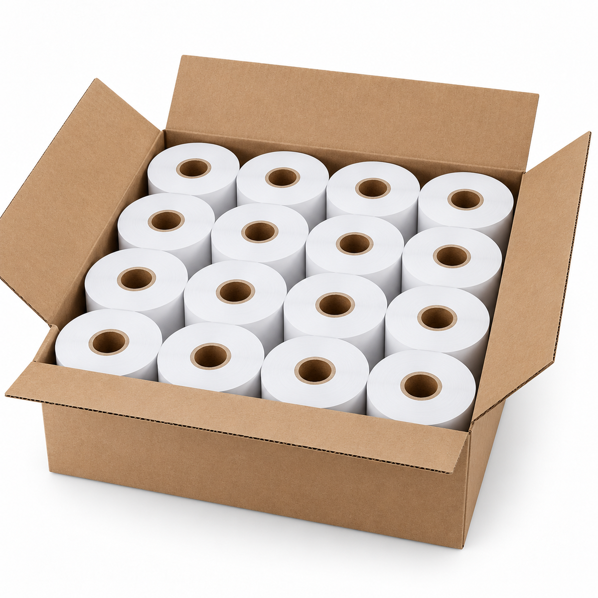 80mm x 75m Direct Thermal Linerless Label Roll – Permanent Adhesive