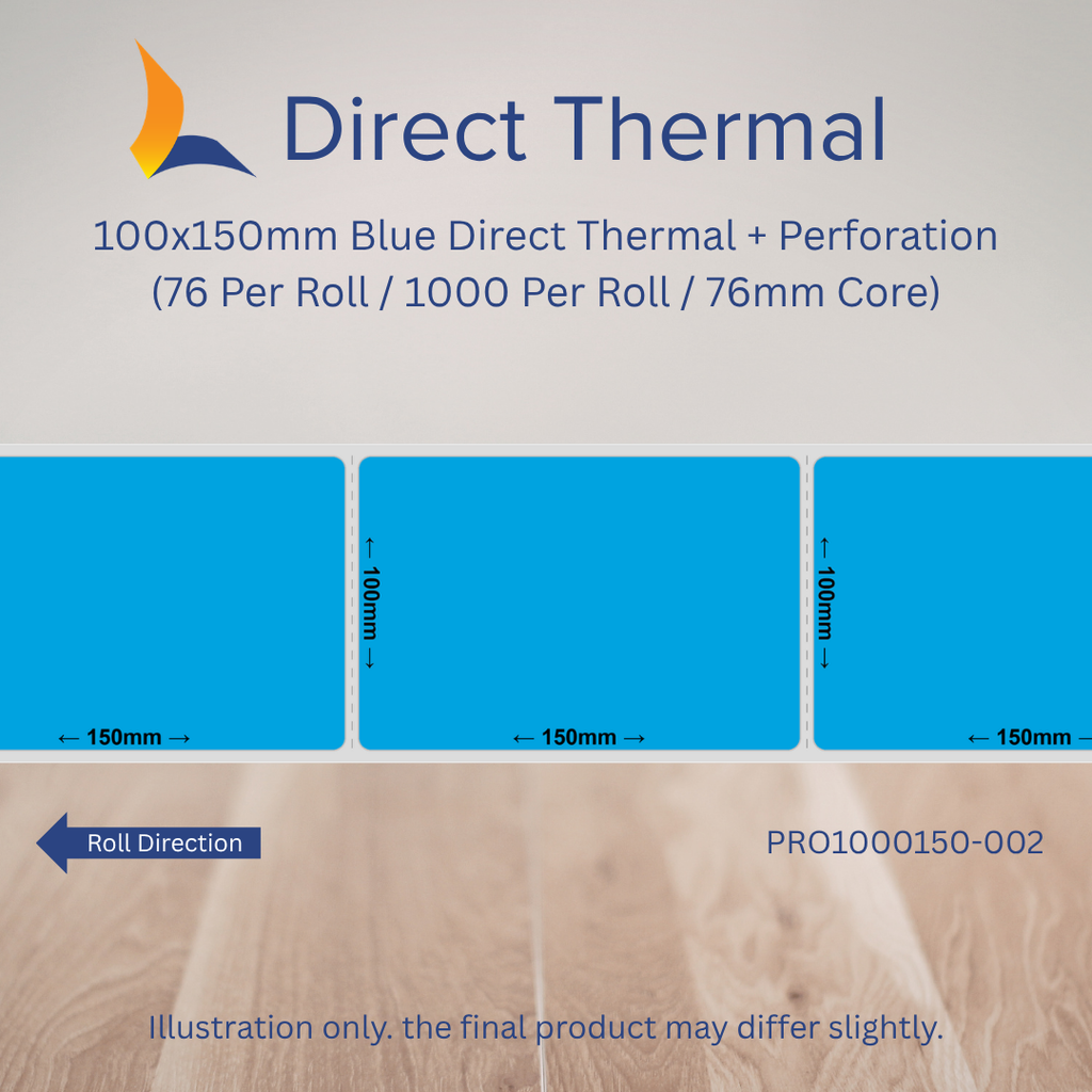 100mm x 150mm Direct Thermal Labels