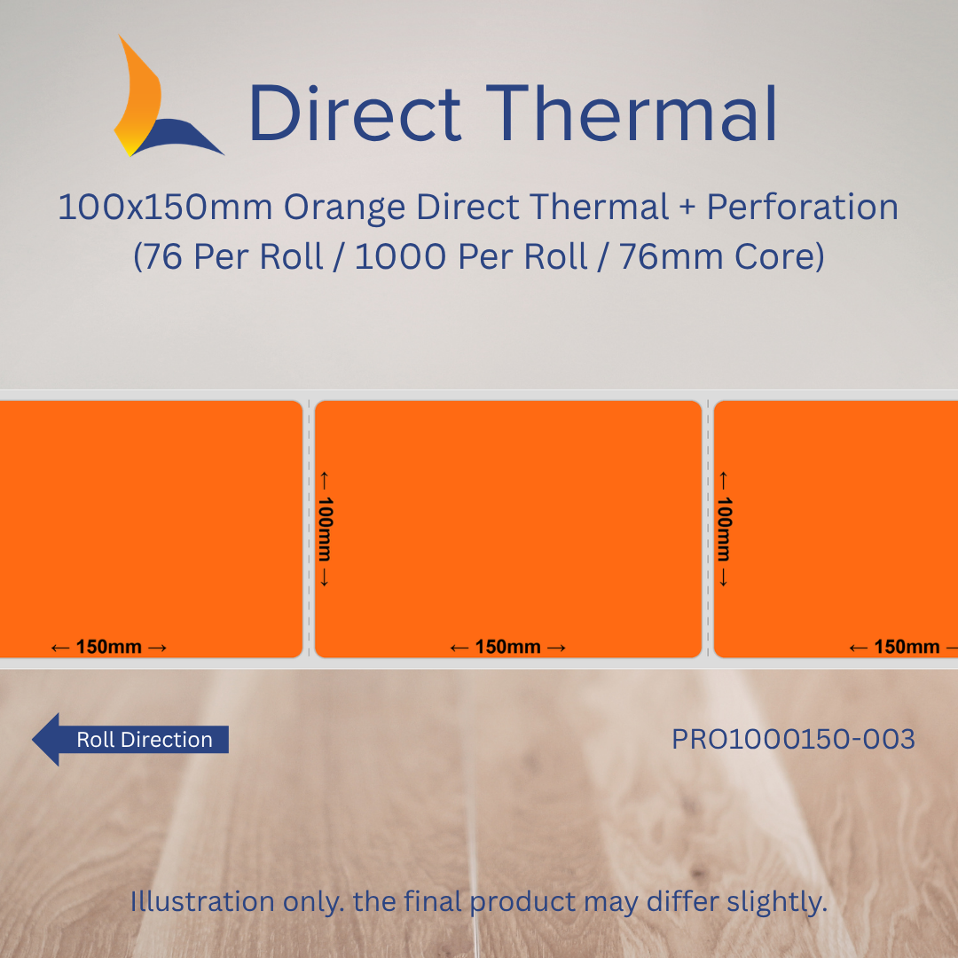 100mm x 150mm Direct Thermal Labels