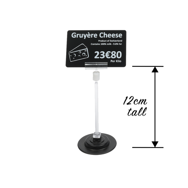 Magnetic Price Ticket Stands (12cm High) - 25/Pack