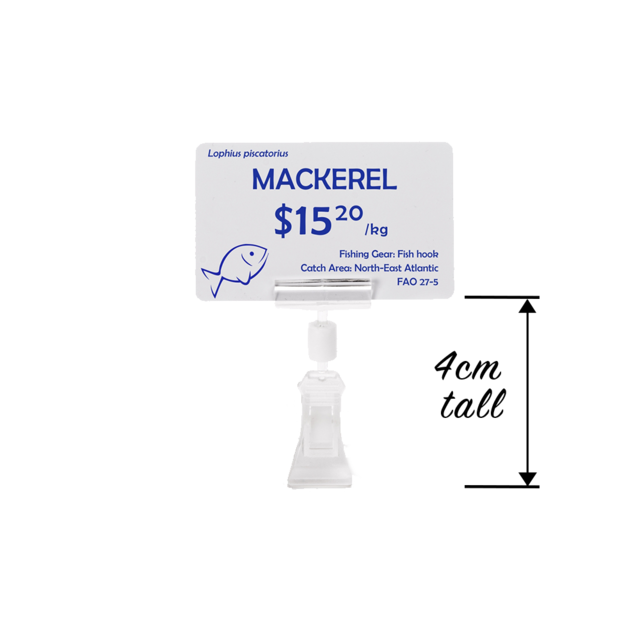 Price Ticket Clamps (4cm high) 25/Pack