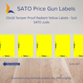 23x16 Tamper Proof Radiant Yellow Labels - Suit SATO Judo