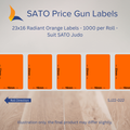 23x16 Radiant Orange Labels - 1000 per Roll - Suit SATO Judo