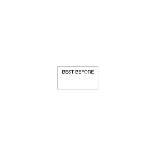 21.6x12 Best Before Labels - Black on White - 1500 per Roll - Suit SATO Kendo
