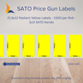 21.6x12 Radiant Yellow Labels - 1500 per Roll - Suit SATO Kendo