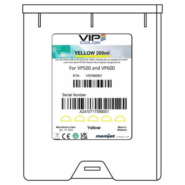 VP600 Yellow Ink Cartridge - 150ml
