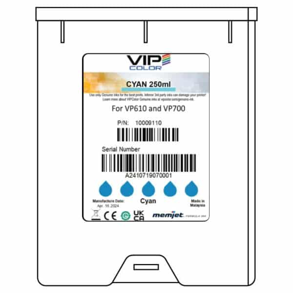 VP700 Cyan Ink Cartridge - 250ml